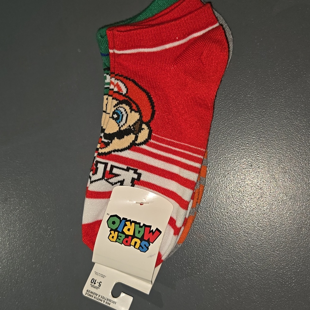 🏷 [30% 2+] Super Mario 3Pk Socks